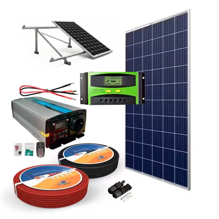 Plusenergy - Kit Solar 12v 150w Hora Regulador 20a y inversor 1000W - 1