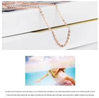 Collar De Plata Esterlina S925 Moda Temperamento Para Mujeres 18 Pulgadas Cadena Cruzada Joyería O-Chain Bohemia - details 4