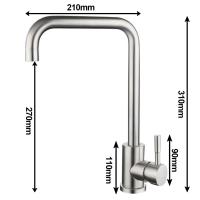 Grifo De Cocina Moderno De Acero Inoxidable 304 Con Mangue Pull out Monohendija Para Agua Caliente Y Fría Montaje En Piso - details 5