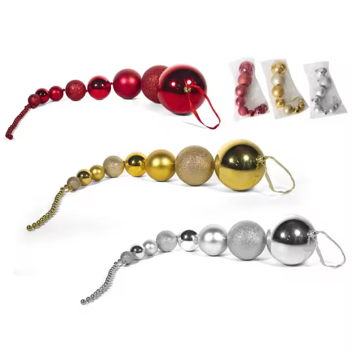 Gerimport Guirnalda de Bolas Navideñas Surtido de Colores - 100 Cm - 1