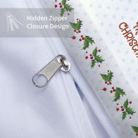 Juego De Cama Navideño 3 Piezas Con Patrón De Árbol De Navidad (1 Funda De Edredón + 2 Fundas De Almohada) Set De Ropa De Cama Suave Y Cómoda - details 6