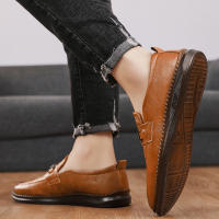Zapatos De Cuero De Alta Calidad Para Hombre Loafers Italianos De Lujo Casual Transpirables Zapatos De Vestir Slip-on Para Conducir - details 29