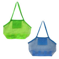 Bolsa De Playa Grande Y Multicolor De Malla Con Agujero De Colgaje Para Almacenamiento Transpirable Y Plegable Para Juguetes Y Sandía - details 4