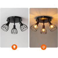 Luz De Techo Minimalista Estilo Industrial Americano Para Dormitorio Estudio Sala De Estar Foyer Pasillo Entrada Corredor Material Metálico LED Incluido - details 0