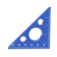 Regla De Ángulo Triangular 45/90 Grados Escala Métrica Precisión Herramienta De Carpintería Metálica Engrosada Multifuncional - details 11