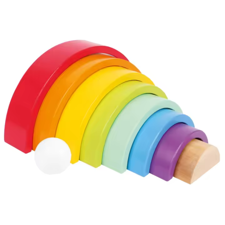 Small Foot Piezas de Construcción Arco Iris de Madera para Estimular la Imaginación y la Psicomotricidad - 1