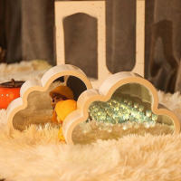 Lámpara De Noche En Forma De Tulipán DIY Nube Espejo Decoración Para Habitación De Niña Marco De Fotos Luz De Lectura Para Cama Regalos De Navidad - details 8