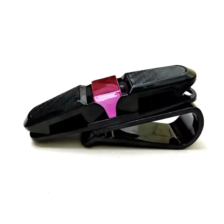 Portarabinos De Gafas Para Coche En Fibra De Carbono Clip Para Sol Y Tarjetas Soporte Rápido Para Lentes Y Tarjetas - 1