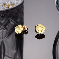 Pendientes Concha Maravilla Natural - Acero Inoxidable Resistente Al Agua - Pack 2 Unidades - details 2