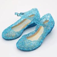 Sandalias De Verano Para Niñas Zapatos De Princesa PVC Transpirables Talla 25-37 Decoración De Cristal Estilo Cendrillon Con Tacón Suave Para Niños - details 29