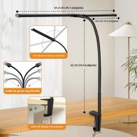 Lámpara De Escritorio LED Doble Cabeza Para Oficina Y Hogar Con 3 Modos De Color Y 10 Niveles De Iluminación Protector De Ojos - details 11