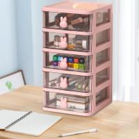 Caja de almacenamiento de conejito que ahorra espacio, caja de almacenamiento multifuncional con patrón de conejito adecuada para ordenar dormitorios de estudiantes - details 2