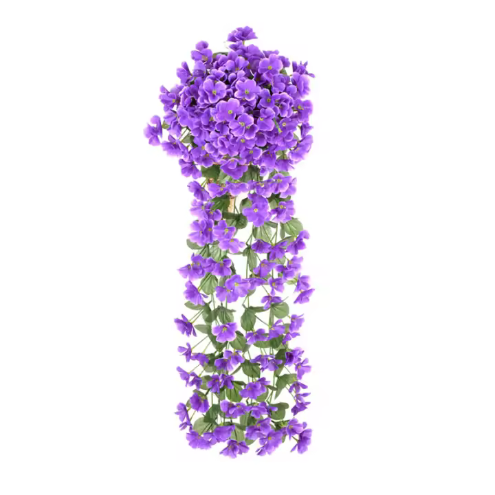 1 Pieza De Hierba Artificial De Enredadera Morada Para Exterior Patio Jardín Porche Decoración De Bodas Y Hogar Material Seda - 1