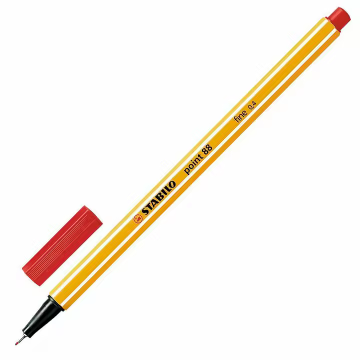 STABILO Point 88  Bolígrafo fineliner, punta fina, 1 UNIDAD NEGRO - 1