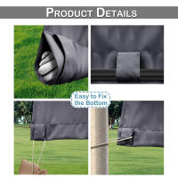 Cortinas Para Patio Al Aire Libre Impermeables Con Ojales Aisladas Para Ventanas Con Bolso De Palas Tapete Gazebo Pergola Anti-Viento - details 18