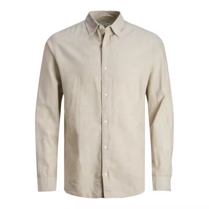 JACK&JONES 12248579 JJELINEN BLEND SHIRT LS SN Hombre Camisa Larga Corta Vestir Casual 29322 - 1