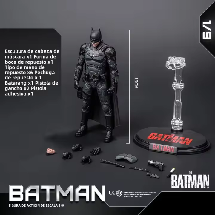 Figura De Acción Batman Serie DC 2022 Fondjoy 1/9 Escala Juguete Para Coleccionar Regalos Para Niños Cumpleaños Decoración - 1