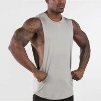 Top De Gimnasio Para Hombre Camiseta Sin Mangas De Algodón Estilo Deportivo Casual Para Verano Color Negro Blanco Azul Gris Rojo Amarillo Tallas M L XL XXL - details 10