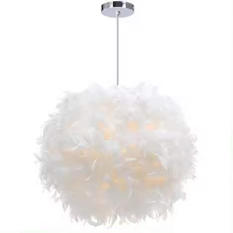 Lámpara de techo con forma de pluma creativa para habitación de niños, cafetería y bar - 1