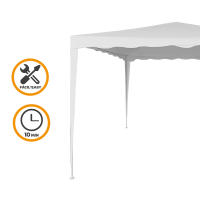 Cenador desmontable jardín 300x300x250 cm blanco Aktive - details 2