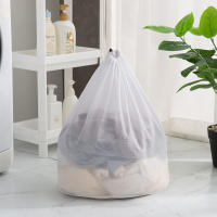 Bolsa De Ropa Con Cierre De Cordón Para Lavandería Organizador De Ropa Sucia En Malla Bolsa De Lavado Coarse Net Estilo Moderno Material Poliéster - details 8
