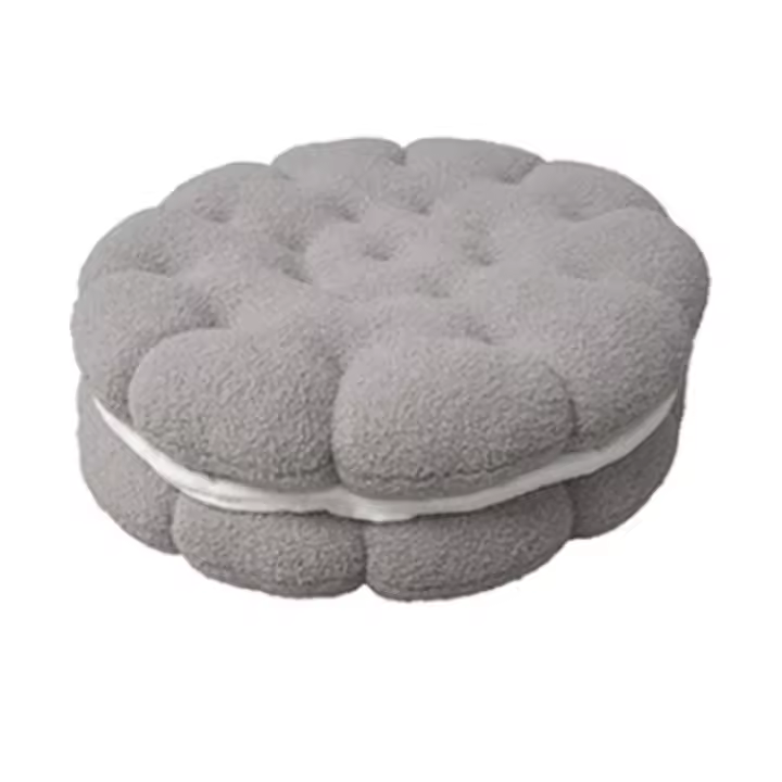 Almohada de Tiro Redondo Cojín de Piso de Galletas de Felpa Grueso para Asiento y Meditación de Yoga - 1