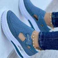 Zapatillas De Tenis Para Mujer En Rojo Y Azul De Marca Diseñadora Calidad Superior Zapatillas Deportivas Casuales Plataforma Con Agujeros En Tela De Malla Para Damas - details 1