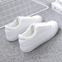Zapatos Blancos Pequeños Para Mujer Estilo Coreano Cuatro Season Leather Casual Transpirables Zapatillas Con Cordones - details 3