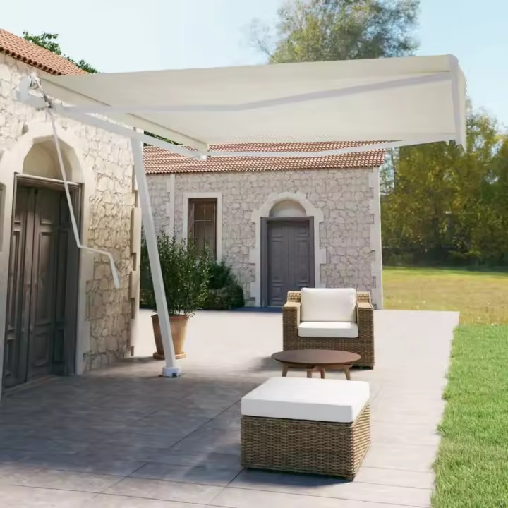 vidaXL Toldo de pie automático crema 400x350 cm - 1