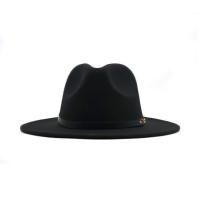Nueva Moda Invierno Otoño Imitación Lana Hombres Mujeres Sombreros Fedoras Jazz European American Cuello Redondo Sombreros Bowler - details 4