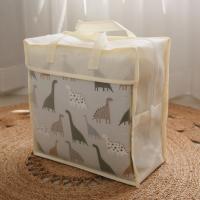 LALA - Ropa de Cama para Cuna de Bebe, Valla anticolisión, Algodón Puro, dinosaurio gris, 30x30x6, Pieza Enter Lavada. - details 2