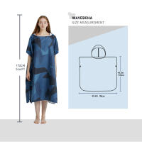 Poncho Toalla Rápida De Secado Microfibra Para Playa Y Natación Robe De Baño Para Adultos Con Capucha Toalla De Natación A5 - details 1