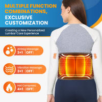 Cinturón de cintura con compresa caliente y masaje con airbag, multifuncional, horizontal, terapia de compresión, masajeador de cintura, novedad de 2025 - details 3