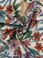 Tejidos Ortuño- Tela Gobelino flores tropicales, Tela para Tapizar por metros, para Sillas, Cojines, Cortinas, Bolsos, Cabecero, 1m x Ancho 2.80m - details 4