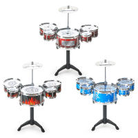 Batería De Jazz Dinámica Para Niños Juguetes Instrucciones De Percusión Occidental Instrumento Musical Para Principiantes Colores Rojo Azul Negro - details 2