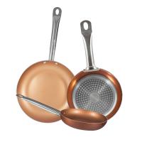 Set de 3 sartenes San Ignacio Optimum Copper 20/24/28cm (2 con tapa) - Aluminio prensado antiadherente - Apto para inducción - details 11