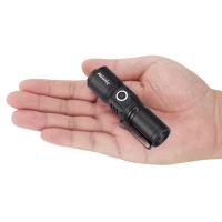 Linterna Portátil Recargable Zoom White Beam Luz Larga Distancia Tipo-C USB Mini Torcha Para Exteriores Y Hogar Material De Aluminio Lámpara LED Blanco Ajustable 450 Luminosidad - details 2