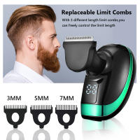 Afeitadora Eléctrica Recargable Para Hombres 5 Cabezas Flotantes Trimmer De Barba Nariz Oreja Cepillo De Rostro Razor Clipper 5 En 1 4D - details 7