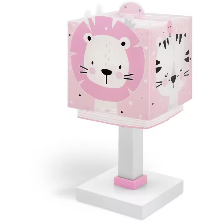 Lámpara de mesa infantil Baby Jungle animales bosque rosa - 1