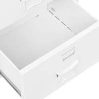 vidaXL Escritorio industrial con cajones acero blanco 105x52x75 cm - details 4