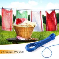 Línea De Secado De Ropa De 20M Con Núcleo De Acero Fuerte Y Gruesa Para Interiores Y Exteriores Jardín Viajes Colores Disponibles: Azul - details 3