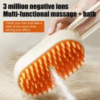 Peine De Masaje Para Perros Y Gatos Con Spray Eléctrico 1 Pieza Anti-volador Comb De Baño Para Mascotas Material Plástico - details 1