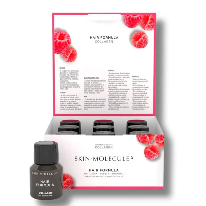 SKINMOLECULEX Skin Molecule X 10g - Fórmula de Colágeno para el Cabello - 9 Viales - 1