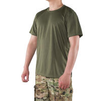 Camiseta Táctica Para Hombre MEGER Quick Dry Camiseta De Gimnasio Con Cuello Redondo Manga Corta Talla Grande Hasta 4XL Casual - details 10