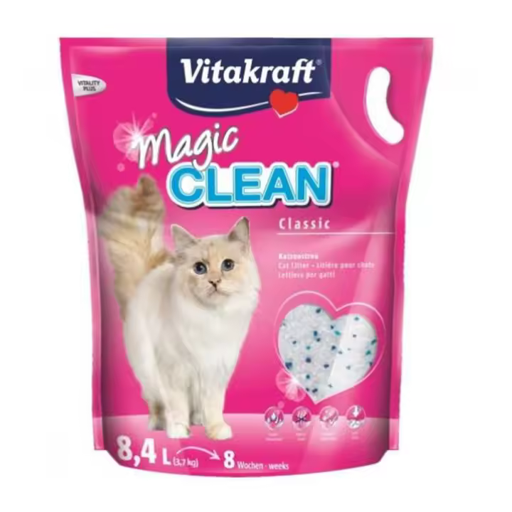 Vitakraft Magic Clean Perlas de gel de sílice súper absorbentes 8,4 L - 1