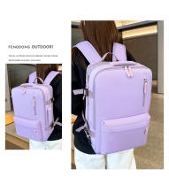 Mochila de viaje unisex de nailon con cremallera, multifuncional, de gran capacidad y con múltiples compartimentos, ideal para parejas. - details 12