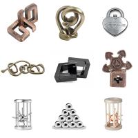 Juego De Puzzle Clásico IQ De Metal Baffling Para Desbloquear Juguetes Para Niños Y Adultos Juego De Lógica 1-39 Desafío Mental - details 0