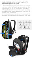 Mochila Grande De Alta Capacidad Con Garantía De Vida Para Laptop De 15.6 Pulgadas Mochila Antirrobo Para Hombres Bolsa Escolar De Viaje Con Compartment Interior Y Cinturón De Alivio De Presión - details 3