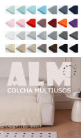 NEW & Almeritex 2000 Colcha Multiusos Sofa, Manta Foulard, Plaid para Cama, Cubresofa Cubrecama MIXGRIS - details 3