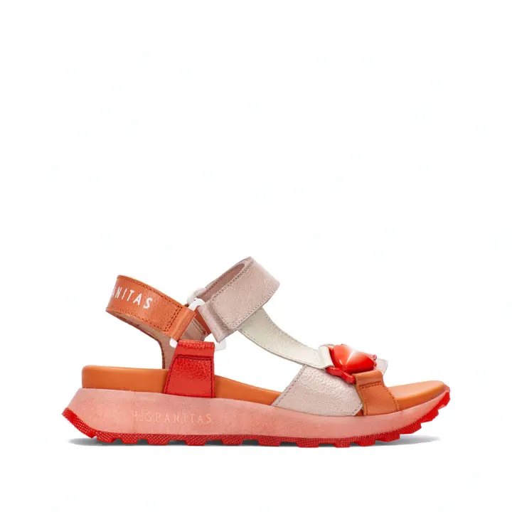 HISPANITAS  SANDALIA PIEL CORAL NUDE - 1